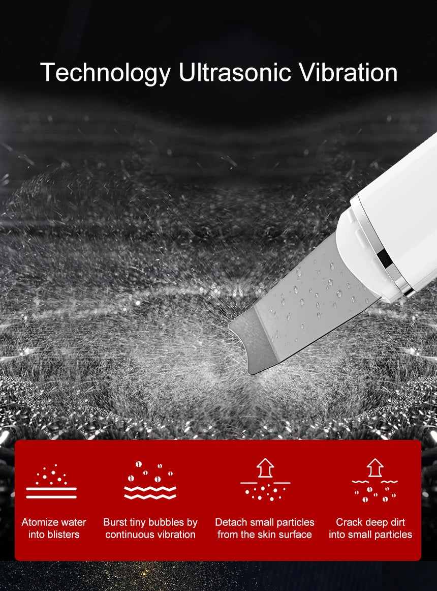 Éclatelle Ultrasonic Skin Scrubber with EMS & Ion Technology
