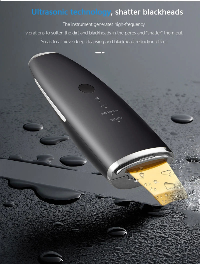 Éclatelle 24K Ultrasonic Skin Scrubber – Deep-Cleansing, EMS Lifting & Ion Therapy