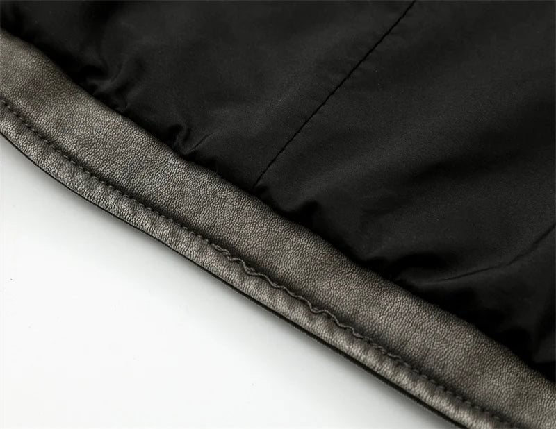 Éclatelle Washed PU Leather Short Biker Jacket