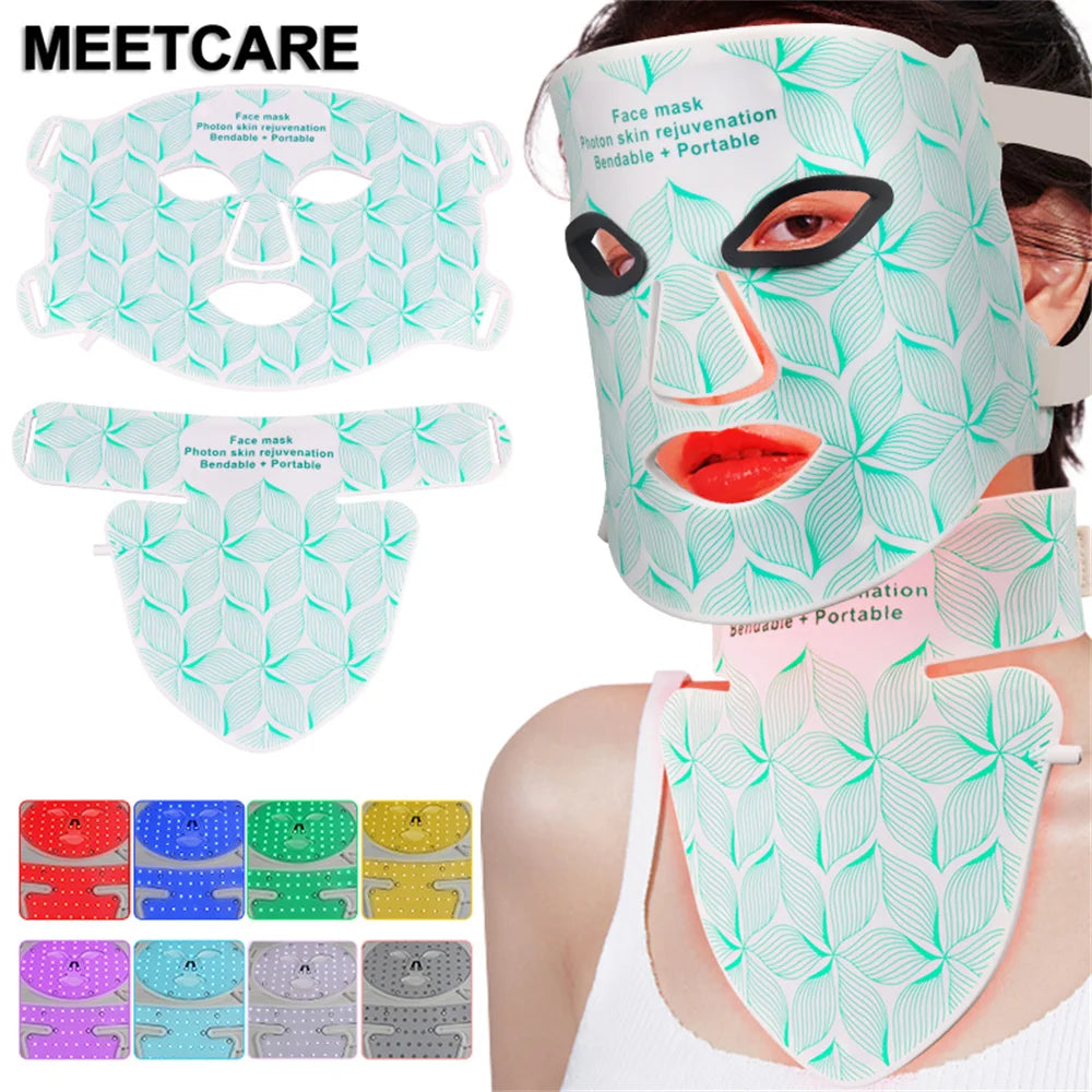 Éclatelle LED Skin Rejuvenation Mask – 8-Color Light Therapy for Face & Neck