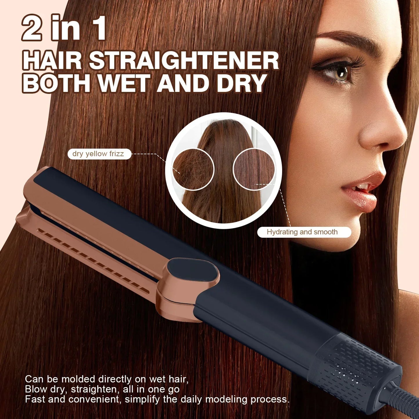 Éclatelle 2-in-1 Professional Hair Dryer & Straightener