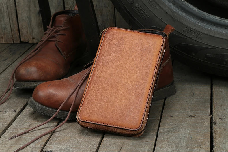 Éclatelle Vintage Leather Clutch Wallet for Men