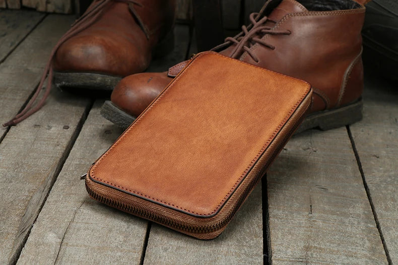 Éclatelle Vintage Leather Clutch Wallet for Men