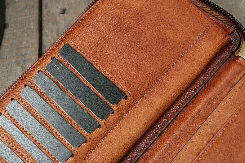 Éclatelle Vintage Leather Clutch Wallet for Men