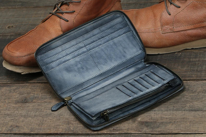 Éclatelle Vintage Leather Clutch Wallet for Men