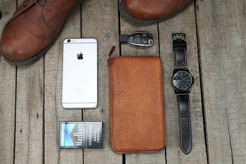 Éclatelle Vintage Leather Clutch Wallet for Men