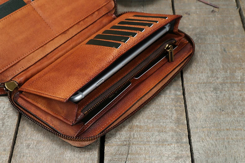 Éclatelle Vintage Leather Clutch Wallet for Men