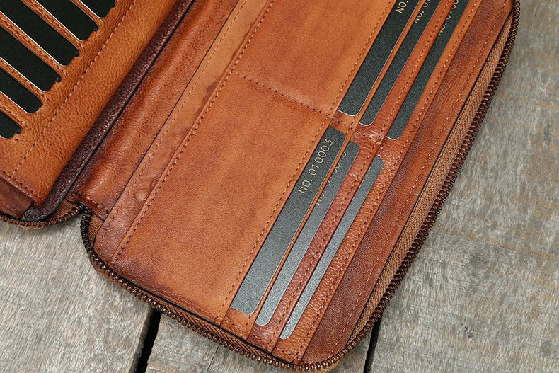 Éclatelle Vintage Leather Clutch Wallet for Men