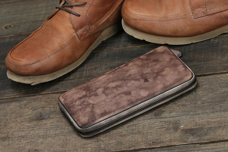 Éclatelle Vintage Leather Clutch Wallet for Men