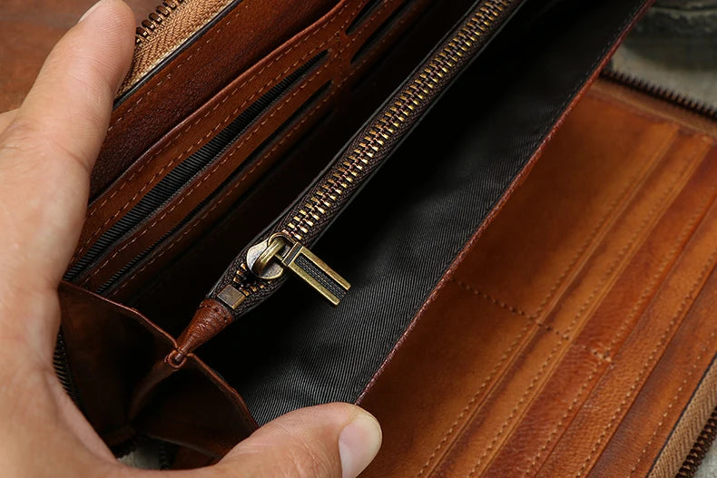 Éclatelle Vintage Leather Clutch Wallet for Men