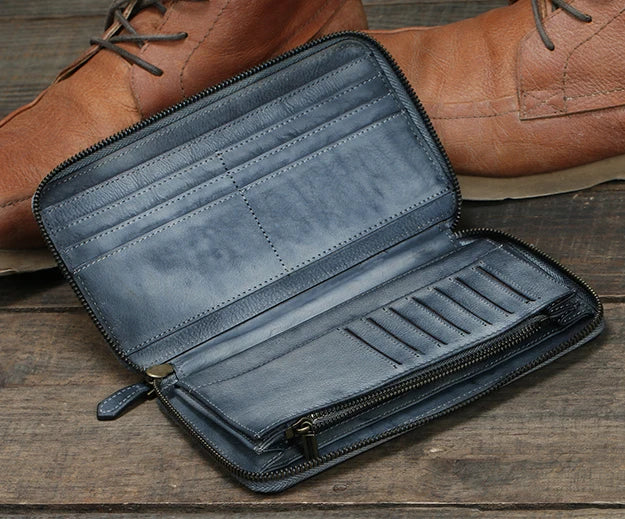 Éclatelle Vintage Leather Clutch Wallet for Men