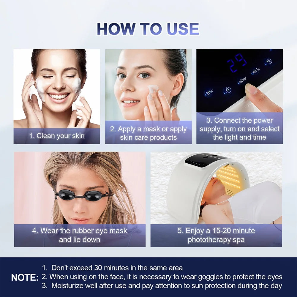 Éclatelle 7-Color LED Photon Therapy Dome – Pro Skin Rejuvenation System