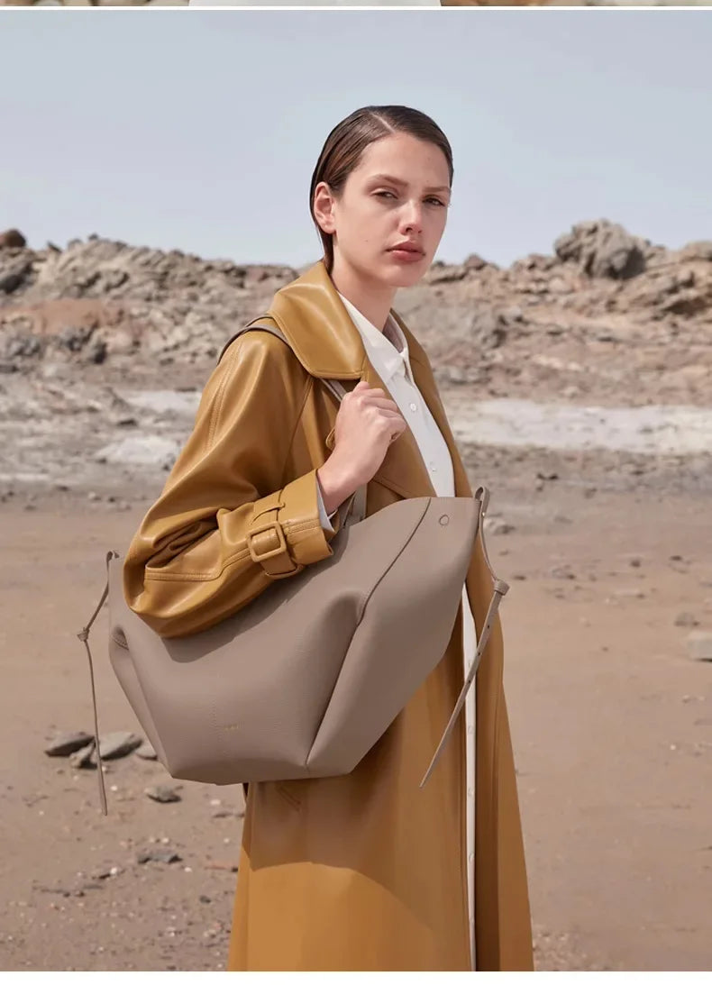 Éclatelle Elegant Faux Leather Tote Bag with Clutch