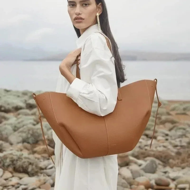 Éclatelle Elegant Faux Leather Tote Bag with Clutch