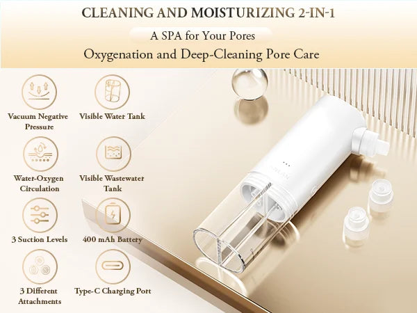 Éclatelle HydroClea Portable Blackhead Remover – Deep Pore Vacuum Cleanser