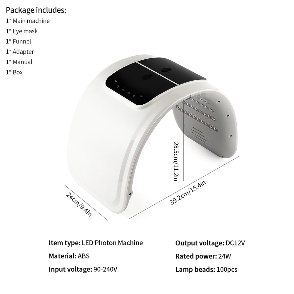 Éclatelle 7-Color LED Photon Therapy Dome – Pro Skin Rejuvenation System