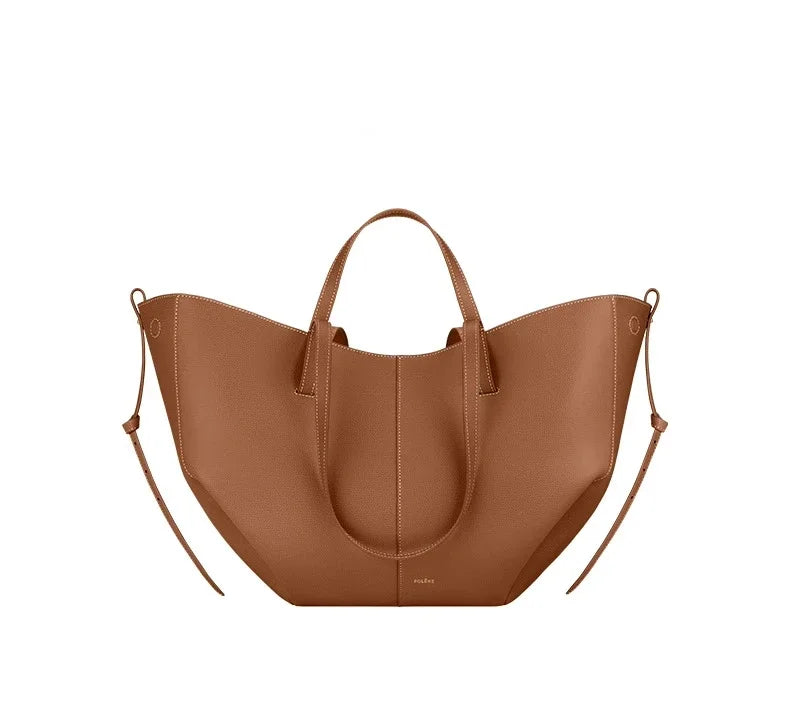Éclatelle Elegant Faux Leather Tote Bag with Clutch