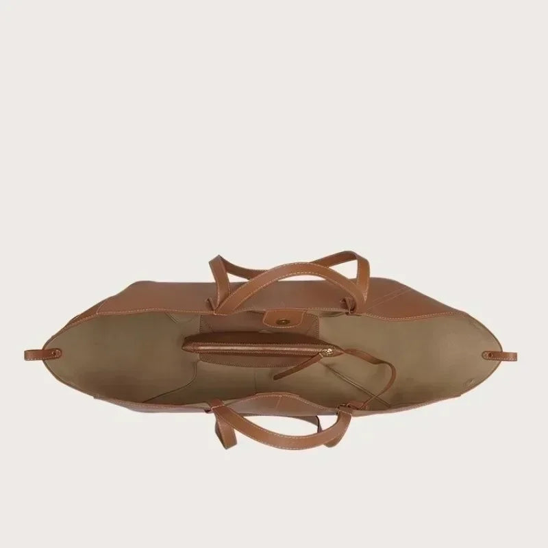 Éclatelle Elegant Faux Leather Tote Bag with Clutch