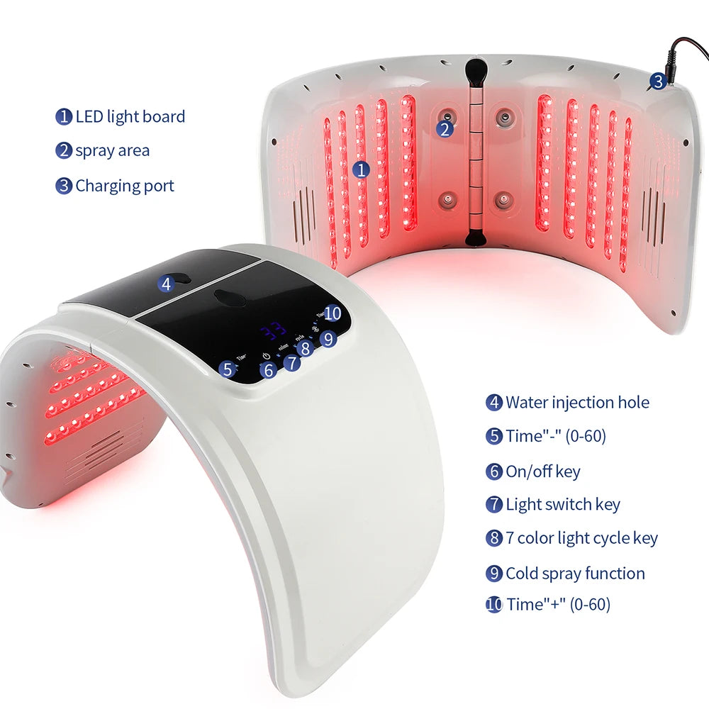 Éclatelle 7-Color LED Photon Therapy Dome – Pro Skin Rejuvenation System