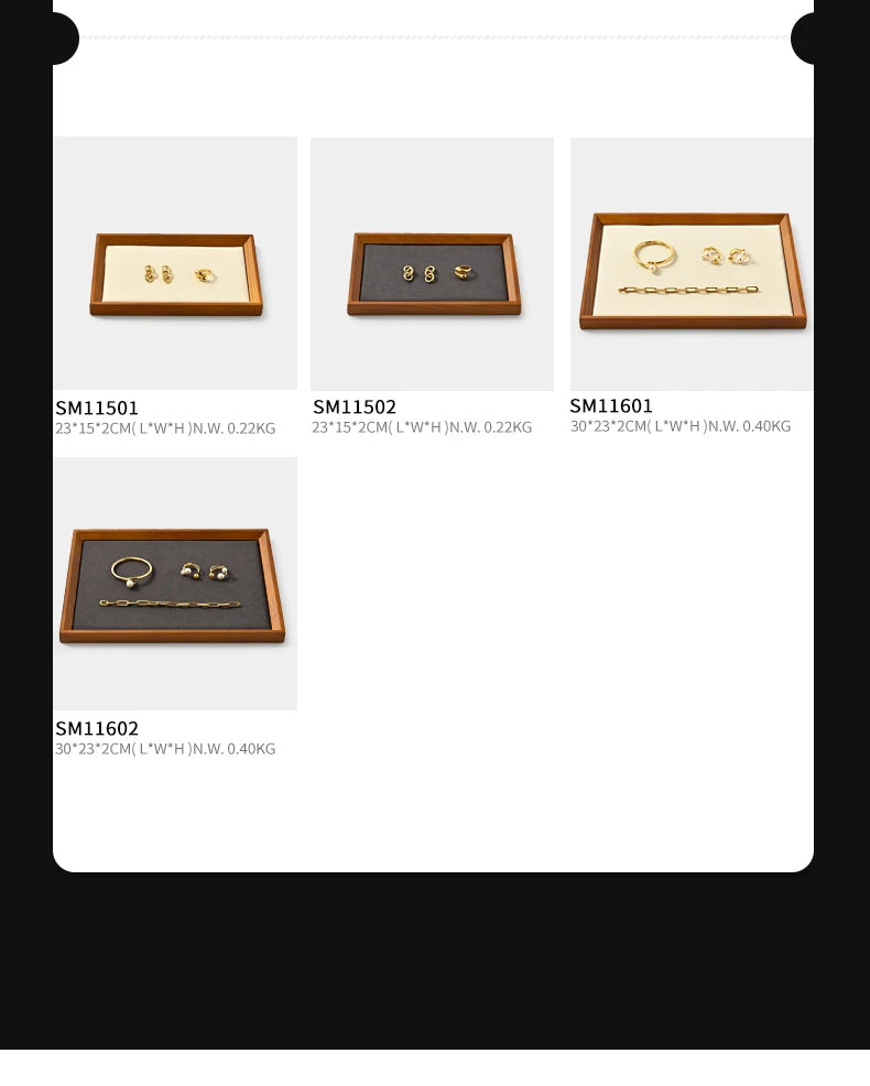 Éclatelle Solid Wood Jewelry Display Tray