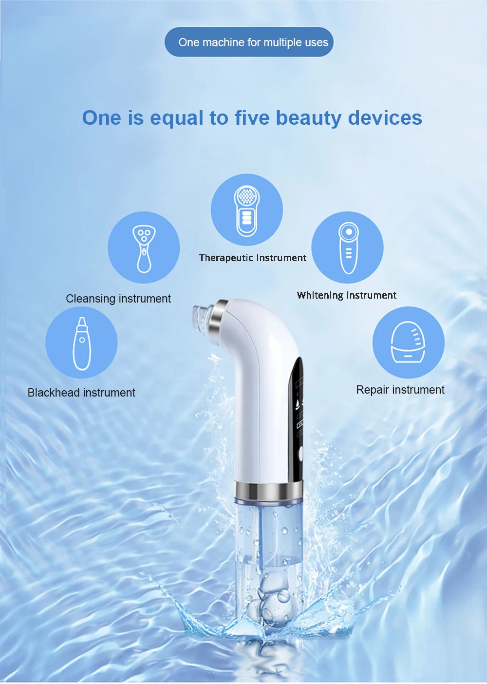 Éclatelle HydroVac Pro – Deep Pore Vacuum Cleanser with Water Circulation