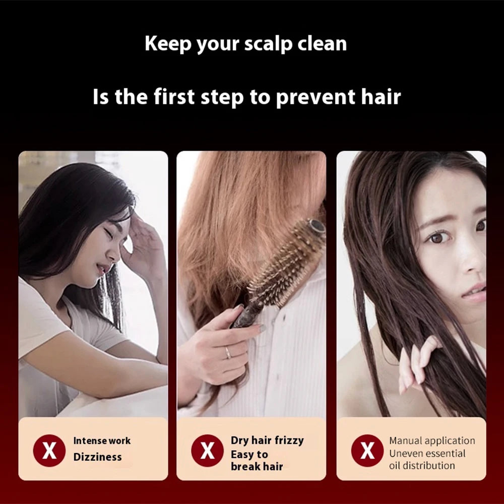 Éclatelle Infrared Scalp Massager Comb with Serum Applicator