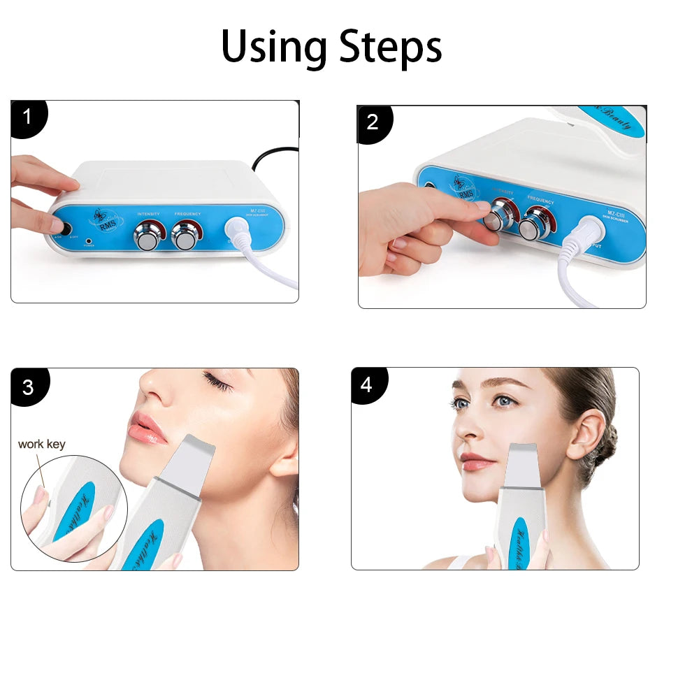 Éclatelle Supersonic Skin Scrubber – Deep-Cleansing Pro Device for Home Use