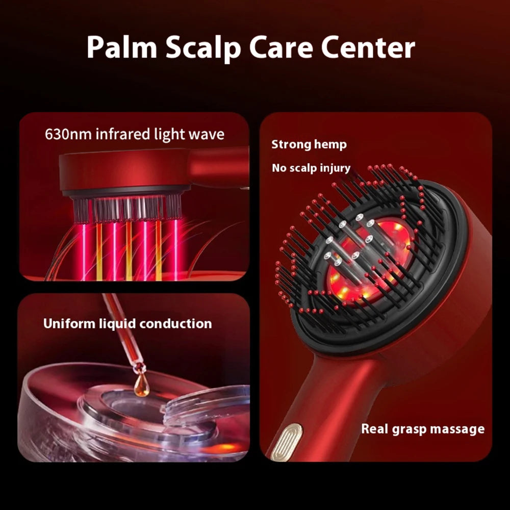 Éclatelle Infrared Scalp Massager Comb with Serum Applicator