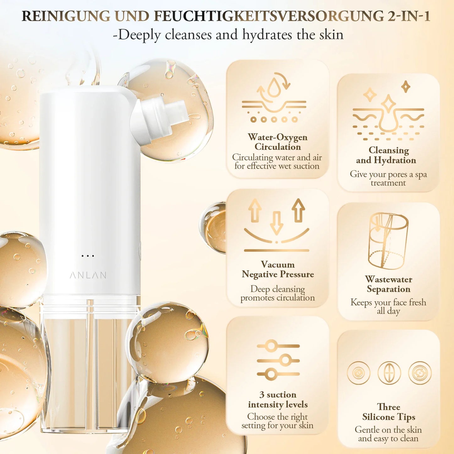 Éclatelle HydroClea Portable Blackhead Remover – Deep Pore Vacuum Cleanser
