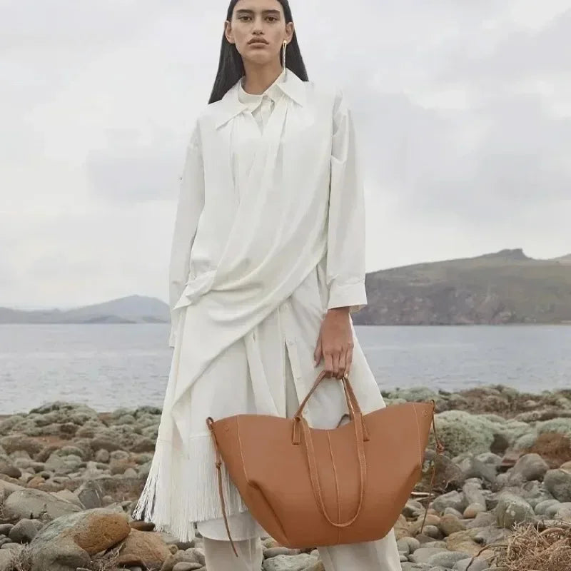 Éclatelle Elegant Faux Leather Tote Bag with Clutch